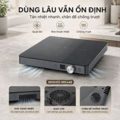 Bếp Từ Đơn Mishio MK448 Công Suất 2000W - Mặt Kính Kanger Hạng A