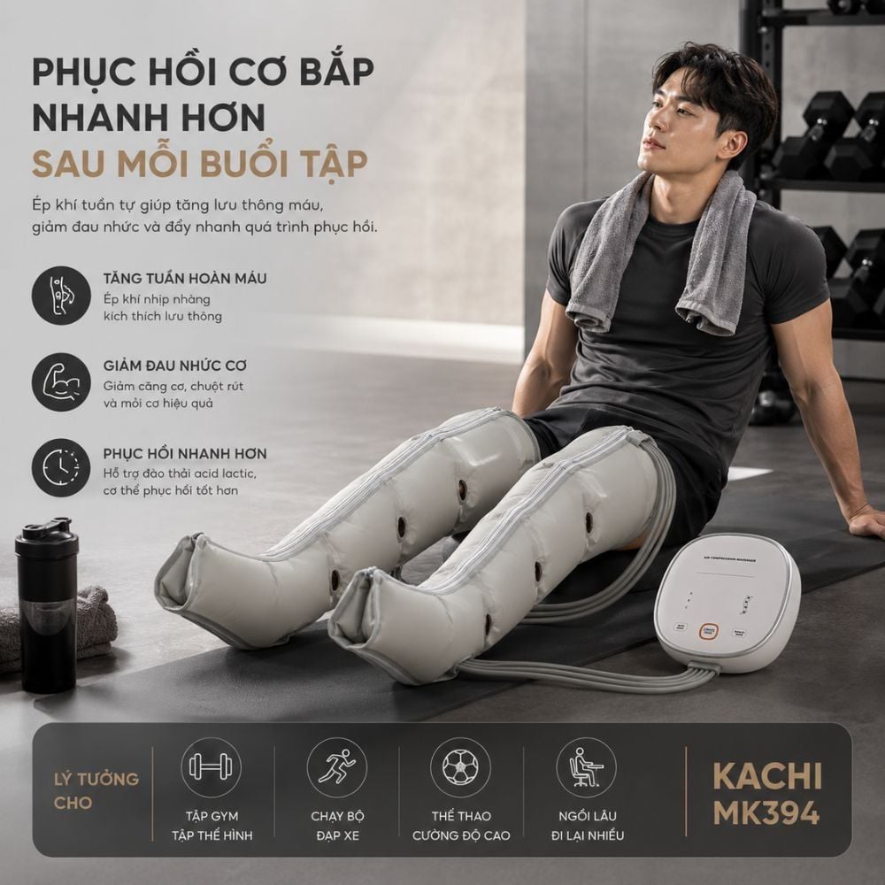 Máy nén ép trị liệu suy giãn tĩnh mạch chân Kachi MK394