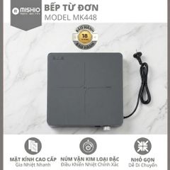 Bếp Từ Đơn Mishio MK448 Công Suất 2000W - Mặt Kính Kanger Hạng A