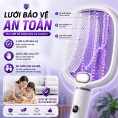Vợt Bắt Muỗi Tự Động Kachi MK462 – Tích Hợp Đèn Bắt Muỗi, Màn Hình LED Thông Minh