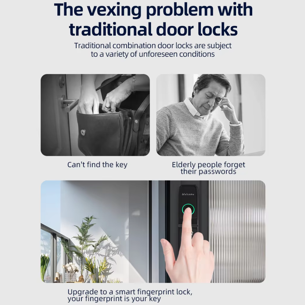 Khóa Thông Minh Kachi MK47 Chính Hãng - Chuyên Dụng Cho Cửa Nhôm Xingfa & Đố Hẹp