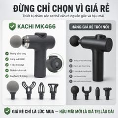 Súng Massage Cầm Tay KACHI MK466 Công Suất 20W - 4 Đầu Massage Giảm Đau Cơ Sâu