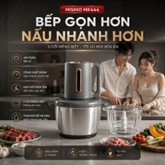 Máy Xay Thực Phẩm Đa Năng Mishio MK444 (2.0L) - Cối Thủy Tinh tặng cối Inox 304 Phân Loại Thực Phẩm Sống Chín