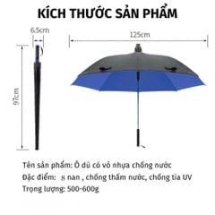 Ô Che Mưa Cỡ Lớn MK416 – Dù Cao Cấp Gập Gọn, Tự Động, Chống Gió Lật, Chống Tia UV