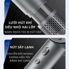 Máy Sấy Tóc Tốc Độ Cao Kachi ION (110.000 vòng/phút) - Sấy Nhanh, Chăm Sóc Tóc Ion Âm, Kiểm Soát Nhiệt NTC