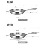  Chảo Inox đáy từ 3 Lớp Mishio (Size 22, 24, 26, 28, 30cm) MK433, MK434, MK435, MK436, MK437 – Đúc Nguyên Khối, Đáy Từ, An Toàn Vượt Trội 