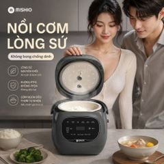 Nồi cơm điện lòng sứ dưỡng sinh 1.2L Mishio MK381