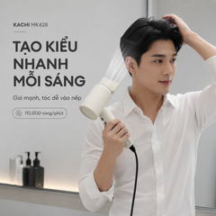 Máy Sấy Tóc Tốc Độ Cao Kachi ION (110.000 vòng/phút) - Sấy Nhanh, Chăm Sóc Tóc Ion Âm, Kiểm Soát Nhiệt NTC