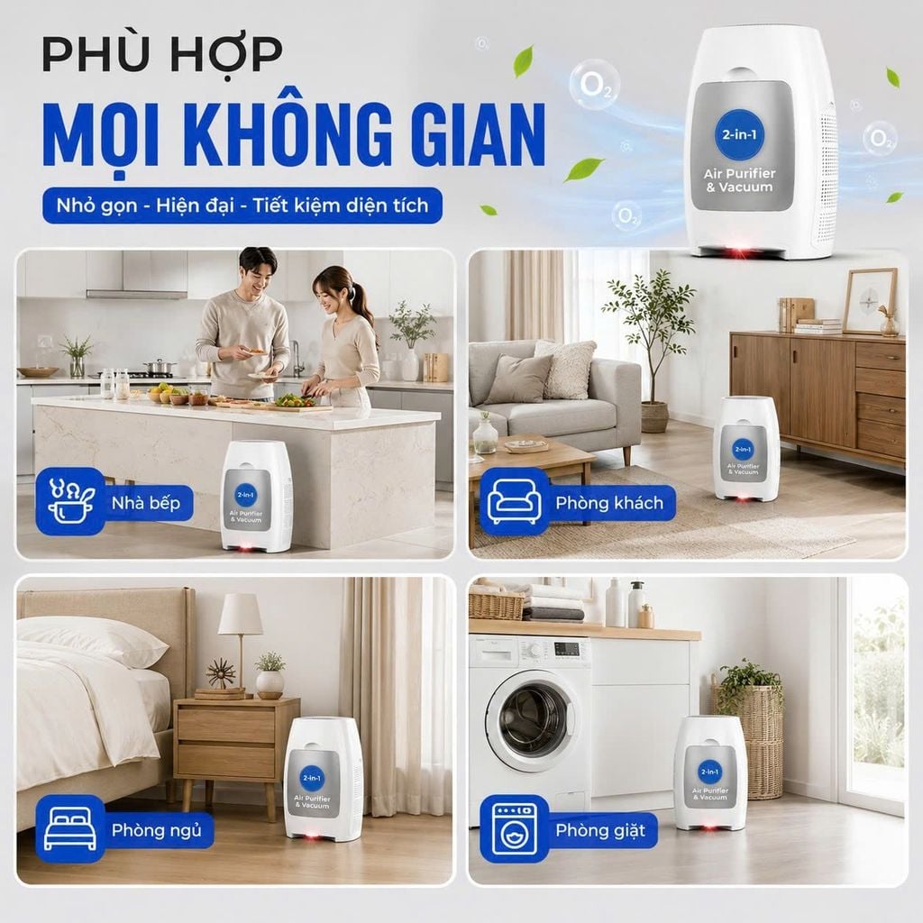 Trạm Hút Rác Quét Nhà Tự Động Kachi MK888: Tích Hợp Máy Lọc Không Khí, Hút Lông Thú Cưng & Hút Tóc Chuyên Dụng