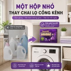 Nước Giặt Cô Đặc SoonMi Hương Lavender - Công Nghệ Giặt Tẩy Thế Hệ Mới (Hộp 30 Tờ) MK