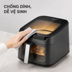 Nồi chiên không dầu Mishio MK473 7L - Quan sát món ngon qua cửa kính