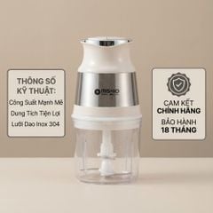 Máy Xay Mini Mishio MK389 - Dung Tích 0.8L, Xay Đồ Ăn Dặm, Gia Vị, Đồ Khô, Công Suất 250W Mạnh Mẽ