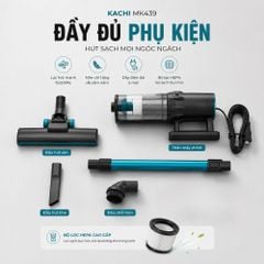 Máy Hút Bụi Cầm Tay Kachi MK439 – Lực Hút Mạnh 15.000Pa, Gọn Nhẹ, Hiệu Quả Tối Ưu
