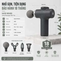 Súng Massage Cầm Tay KACHI MK466 Công Suất 20W - 4 Đầu Massage Giảm Đau Cơ Sâu