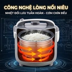 Nồi Cơm Điện Lòng Niêu Mishio MK410 – Dung tích 1 Lít 5