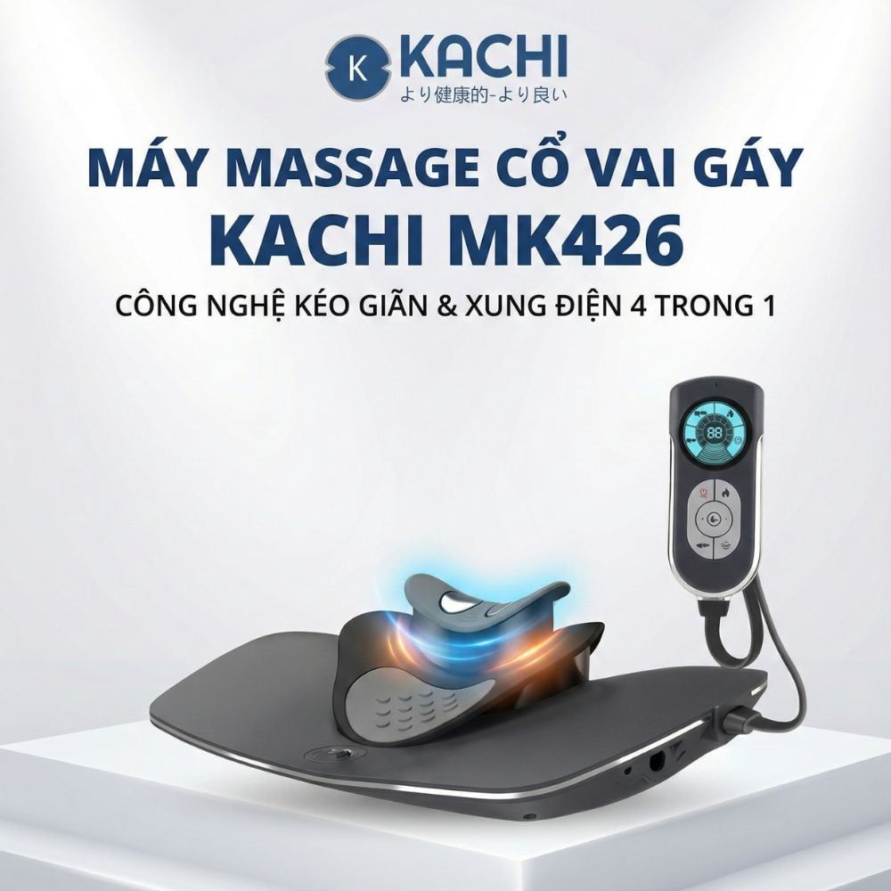 Máy Trị Liệu Cổ Vai Gáy Kachi MK426 - Giải Pháp Giảm Đau Mỏi, Phục Hồi Cột Sống Cổ Tại Nhà
