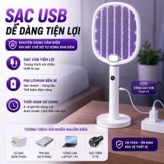 Vợt Bắt Muỗi Tự Động Kachi MK462 – Tích Hợp Đèn Bắt Muỗi, Màn Hình LED Thông Minh