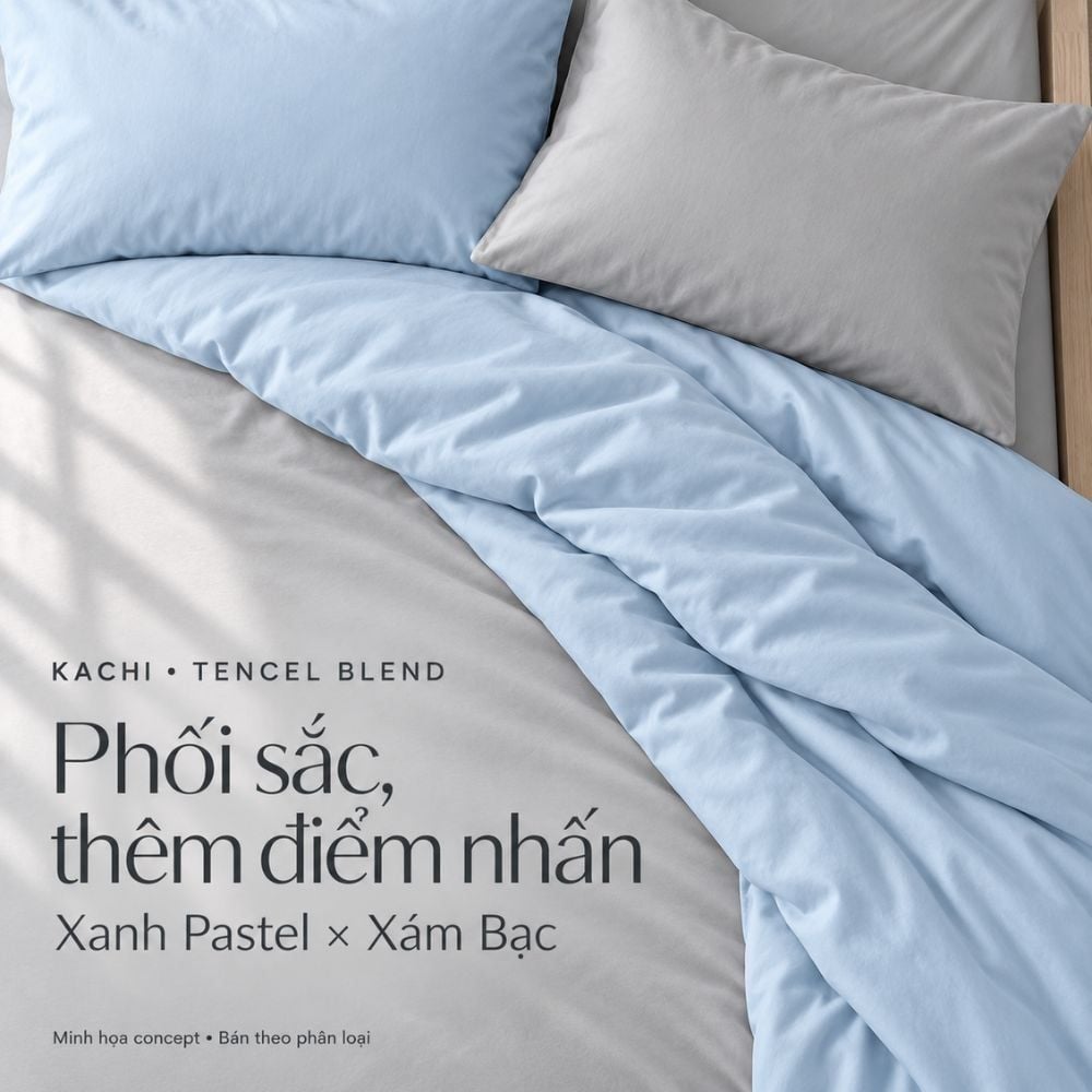 Bộ chăn ga gối Kachi Tencel Blend – hình ảnh chi tiết 9