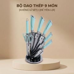 Bộ dao 9 món thép không gỉ cao cấp MK MishioxScooking