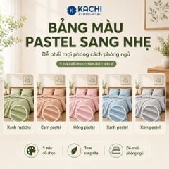 Bộ Drap Lụa Tencel 100% – Mát Lạnh, Mềm Mịn (Size 1m6/1m8 – Bọc Nệm Dày 20cm) MK445 Kachi
