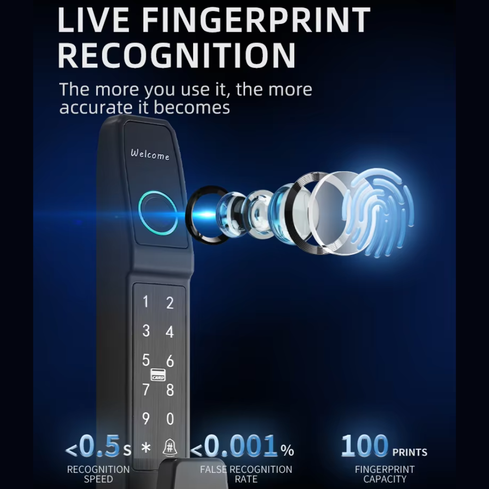 Khóa Thông Minh Kachi MK47 Chính Hãng - Chuyên Dụng Cho Cửa Nhôm Xingfa & Đố Hẹp