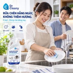 Nước rửa chén Dr Cleany 2kg – Ít bọt, không mùi, không hương liệu