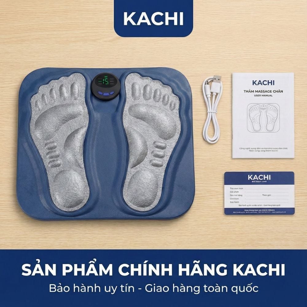 Thảm Massage Chân Xung Điện Kachi MK424 Pin Sạc - Giảm Đau Mỏi, Cải Thiện Tuần Hoàn Máu