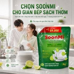 Nước Rửa Chén Soonmi Hương Chanh 1.2kg & 3kg - Sạch Bong Kin Kít, An Toàn Da Tay MK