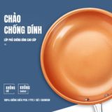  Chảo Chống Dính Đáy Từ Mishio (Size 20, 25, 30cm) MK430 MK431 MK432 - Chống Dính Gốm Cao Cấp, An Toàn Sức Khỏe, Dùng Cho Mọi Loại Bếp 