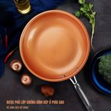  Chảo Chống Dính Đáy Từ Mishio (Size 20, 25, 30cm) MK430 MK431 MK432 - Chống Dính Gốm Cao Cấp, An Toàn Sức Khỏe, Dùng Cho Mọi Loại Bếp 