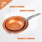  Chảo Chống Dính Đáy Từ Mishio (Size 20, 25, 30cm) MK430 MK431 MK432 - Chống Dính Gốm Cao Cấp, An Toàn Sức Khỏe, Dùng Cho Mọi Loại Bếp 