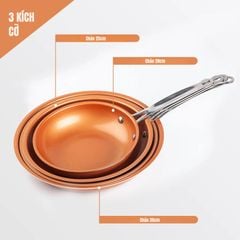 Chảo Chống Dính Đáy Từ Mishio (Size 20, 25, 30cm) MK430 MK431 MK432 - Chống Dính Gốm Cao Cấp, An Toàn Sức Khỏe, Dùng Cho Mọi Loại Bếp