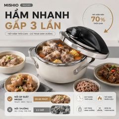 Nồi Áp Suất Đáy Từ Mishio MK500 (3.5L) – Tối Giản Thao Tác, Tối Ưu Thời Gian