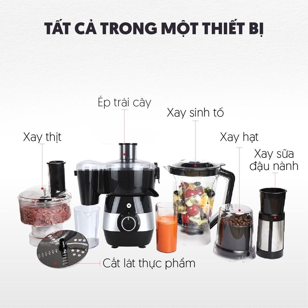 Máy Xay Ép Đa Năng 6 trong 1 Mishio MK323