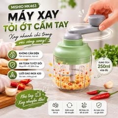 Máy Xay Tỏi Ớt Cầm Tay Mishio MK463 - Xoay tay siêu bền, dễ tháo lắp vệ sinh