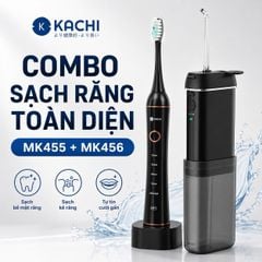 COMBO chăm sóc răng miệng toàn diện: bàn chải điện làm sạch bề mặt răng + tăm nước làm sạch kẽ răng