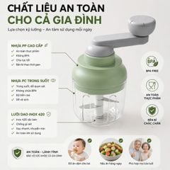 Máy Xay Tỏi Ớt Cầm Tay Mishio MK463 - Xoay tay siêu bền, dễ tháo lắp vệ sinh