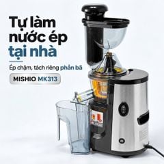 Máy Ép Trái Cây cao cấp Mishio MK313 Slowjuicer motor đồng trọng lượng máy 8.0kg