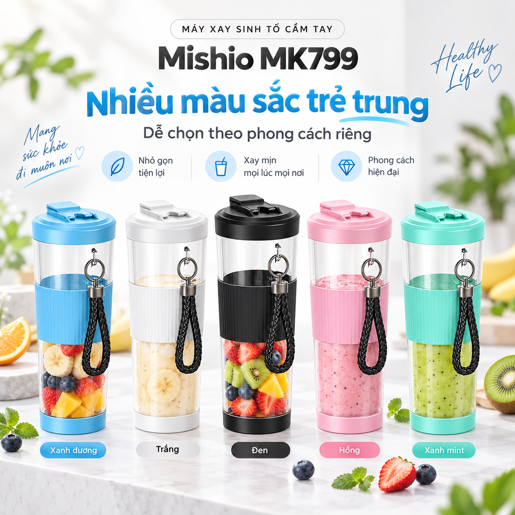 Máy xay sinh tố cầm tay Mishio MK799