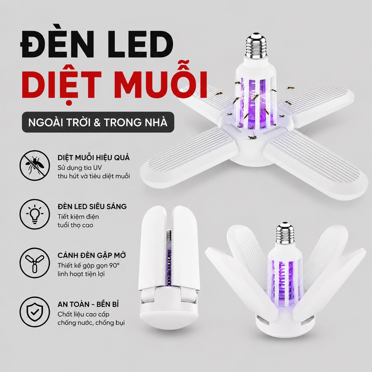 Đèn LED Diệt Muỗi Kachi MK409 – Chiếu Sáng Hiệu Quả, Bảo Vệ Gia Đình Mỗi Ngày