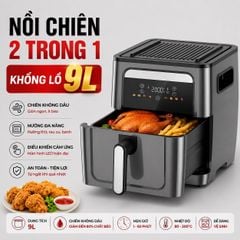 Nồi Chiên Không Dầu Kèm Vỉ Nướng 2-in-1 Mishio MK407: Nâng Tầm Món Ngon, Tiện Lợi Vượt Trội