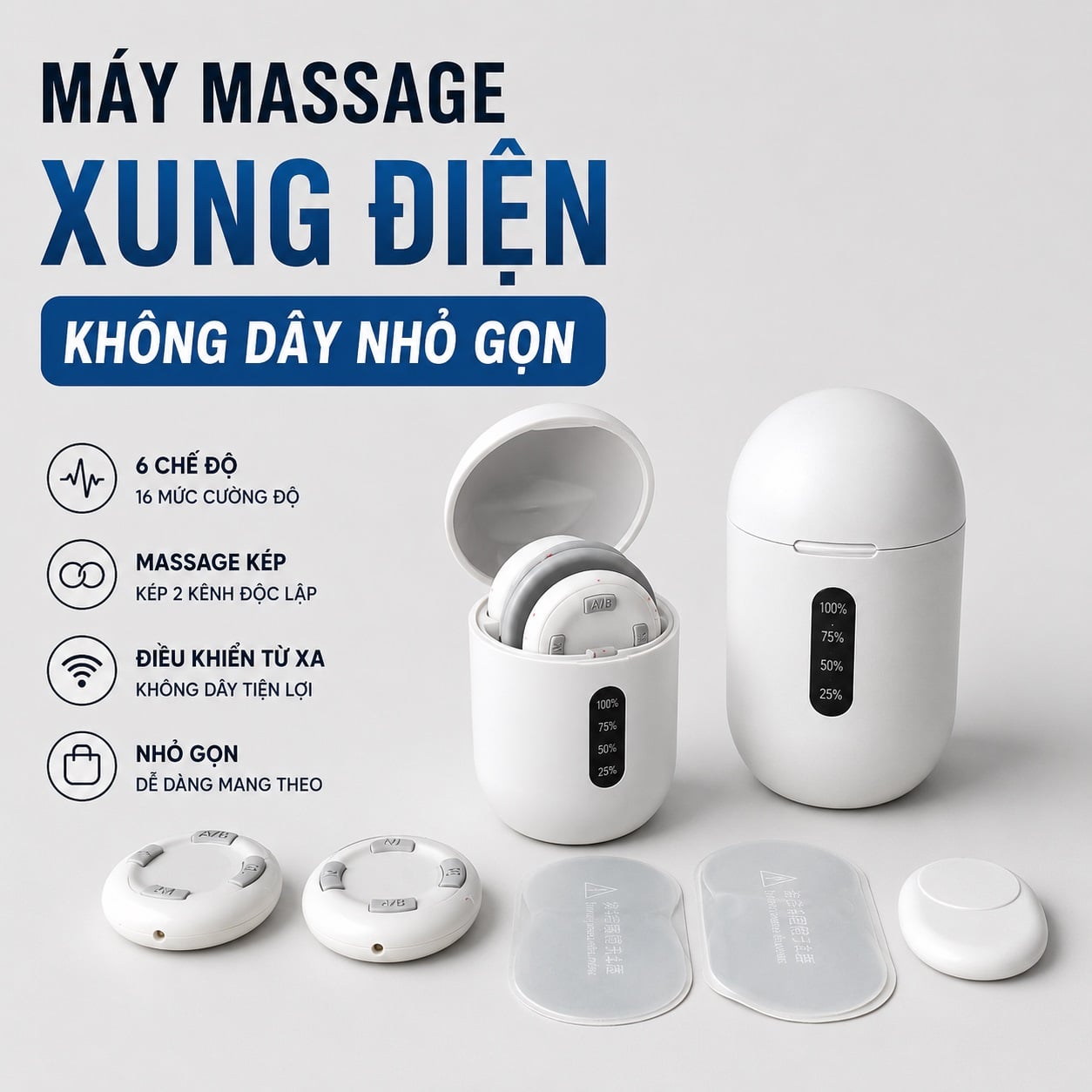 Máy Châm Cứu Xung Điện Không Dây Kachi MK398 – Giải Pháp Thư Giãn & Giảm Đau Hiệu Quả