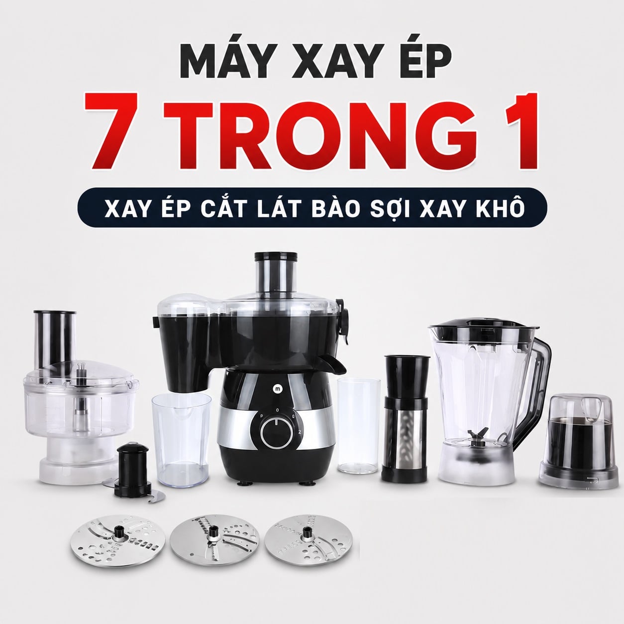 Máy Xay Ép Đa Năng 6 trong 1 Mishio MK323