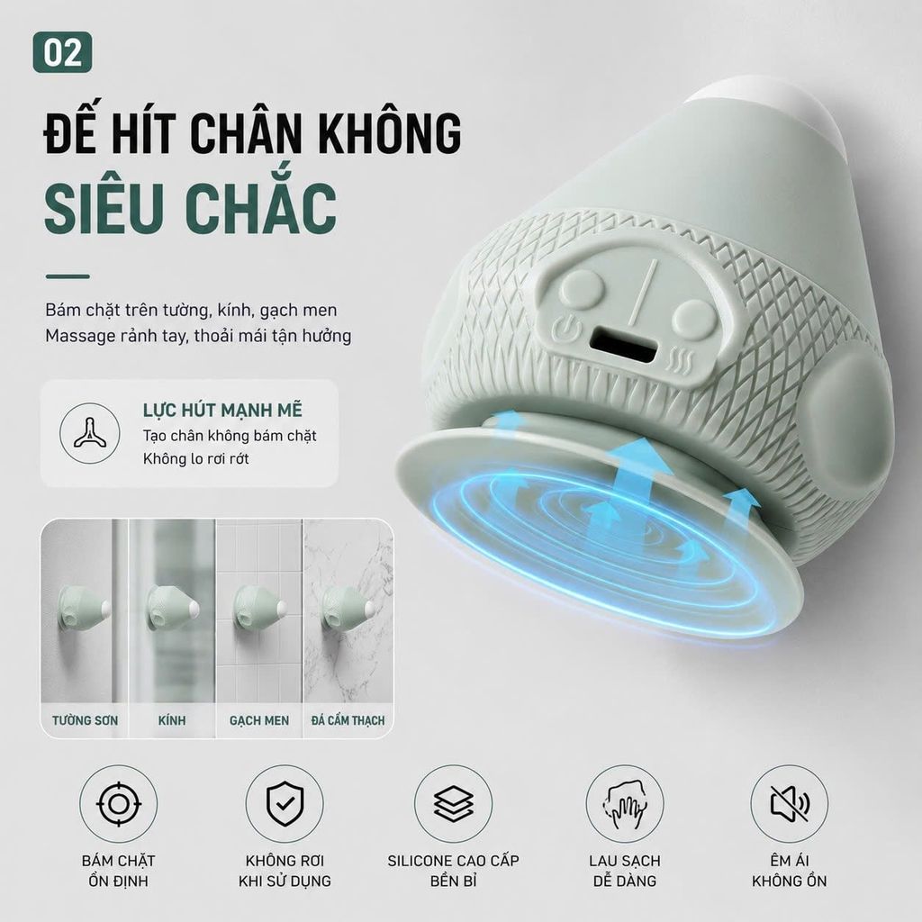 Máy Massage Cổ Vai Gáy Hít Tường Kachi MK470 - Bóng massage huyệt đạo lưng vai