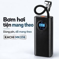 Máy bơm pin Kachi MK374 - Bơm xăm lốp ô tô, xe máy, xe đạp, phao, bóng