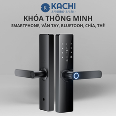 Khóa Cửa Thông Minh Kachi MK40 – Mở Khóa App Tuya + Vân tay + Chìa khóa + Thẻ từ + Mã số