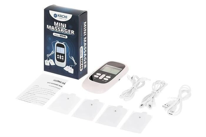 Máy Massage Xung Điện 4 Miếng Dán, 15 Mức Cường Độ, 8 Chế Độ, Giảm Đau Nhức, Tăng Cường Tuần Hoàn Máu Kachi MK46