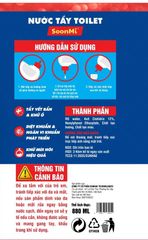 Nước Tẩy Toilet SoonMi 880ml - Diệt 99.9% Vi Khuẩn, Tẩy Sạch Vết Ố Vàng MK