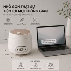 Nồi Cơm Điện Mishio MK233 size 0.8L nấu cơm ngon