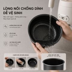 Nồi Cơm Điện Mishio MK233 size 0.8L nấu cơm ngon